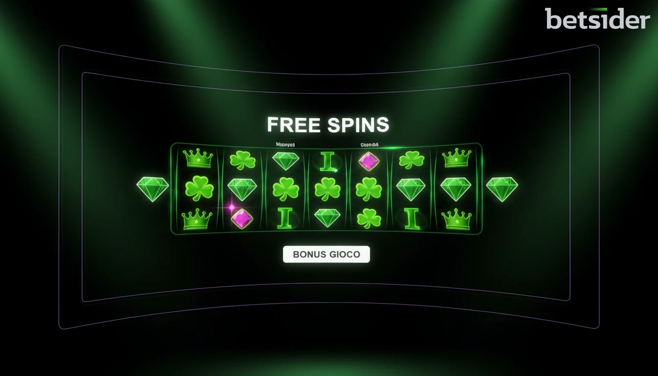 Schermata di una video slot Betsider con giri gratis attivi per i giocatori in Italia