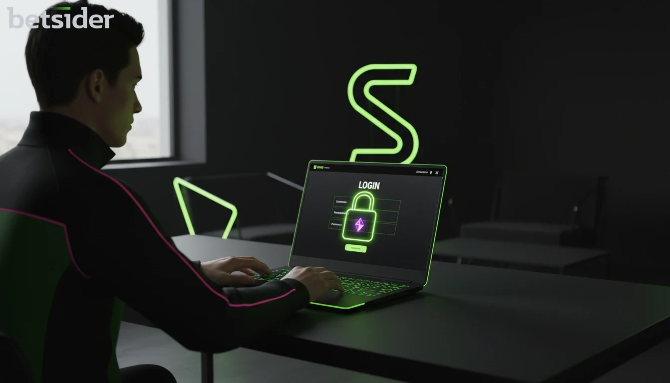 Accesso sicuro al conto Betsider da computer con lucchetto che simboleggia la protezione dei dati